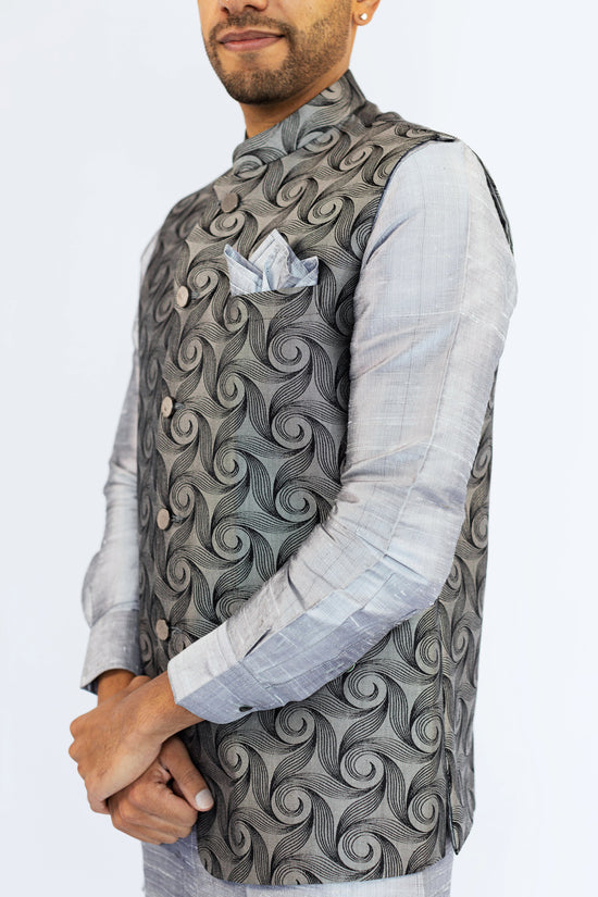 Geometric Whirl Vest Set